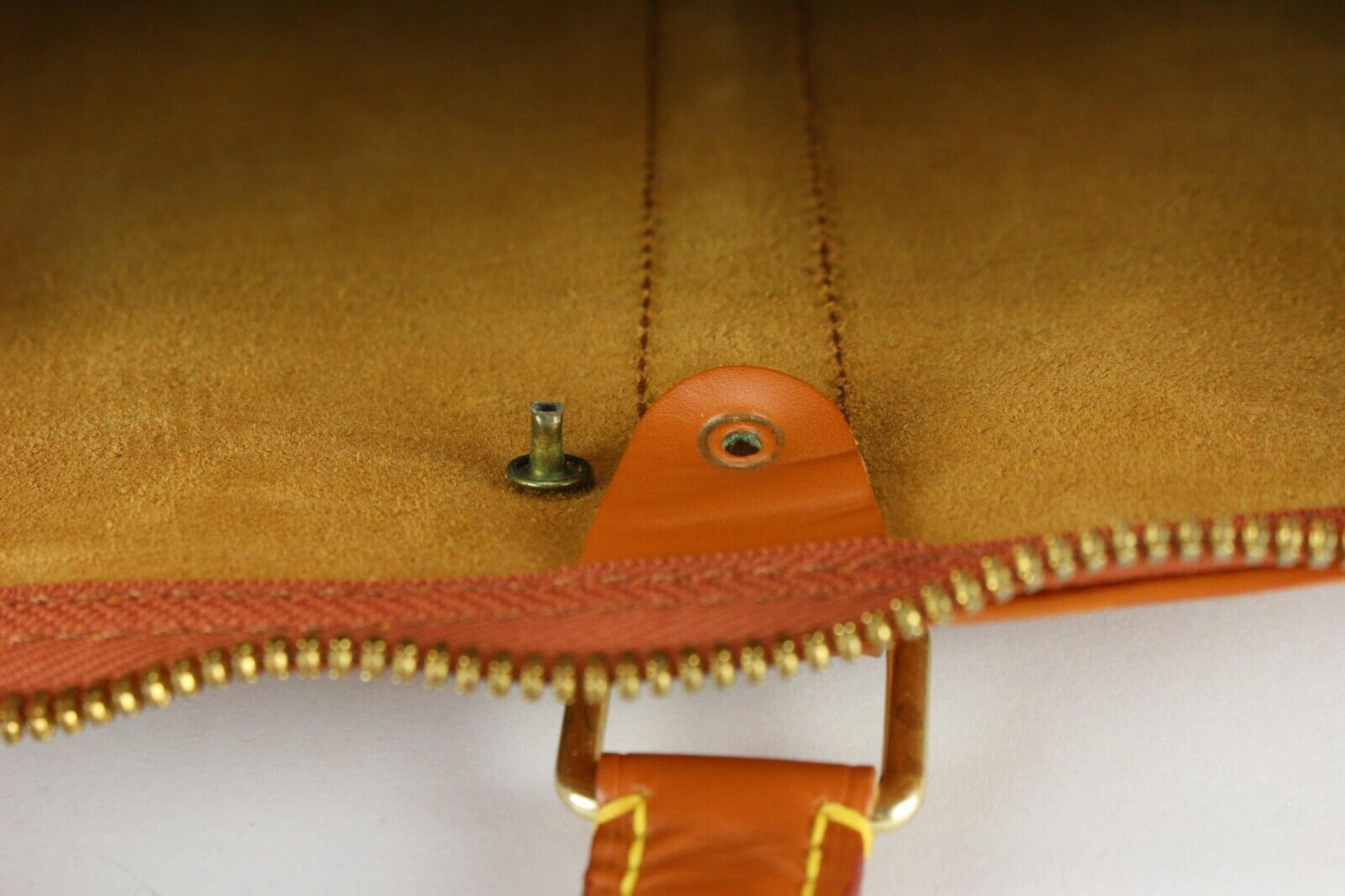 Louis Vuitton Cipango Gold Brown Epi Leather Keepall 55 2LVJ1202 1