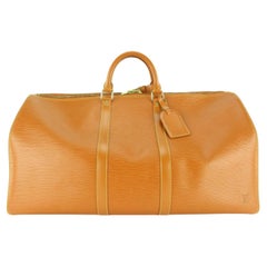 Louis Vuitton Cipango Gold Brown Epi Leather Keepall 55 2LVJ1202