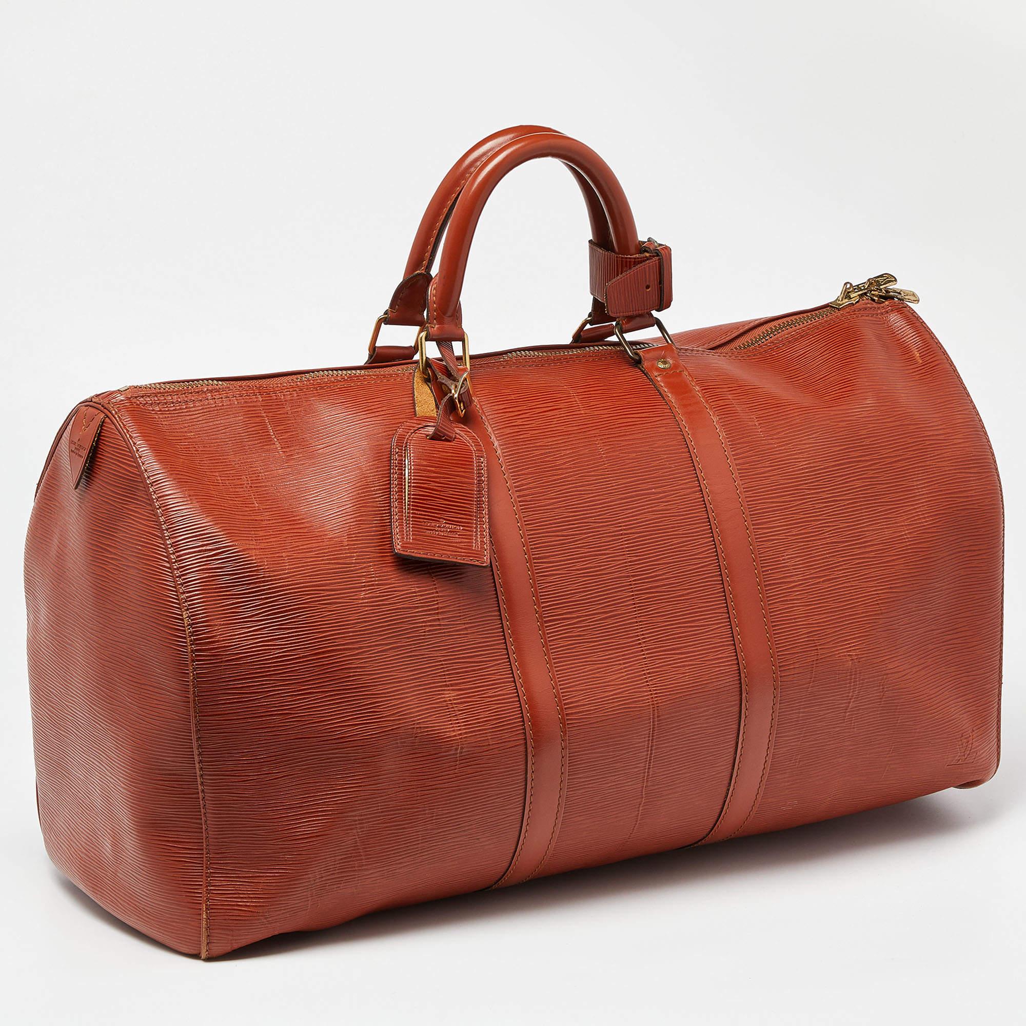 Men's Louis Vuitton Cipango Gold Epi Leather Keepall 50 Bag