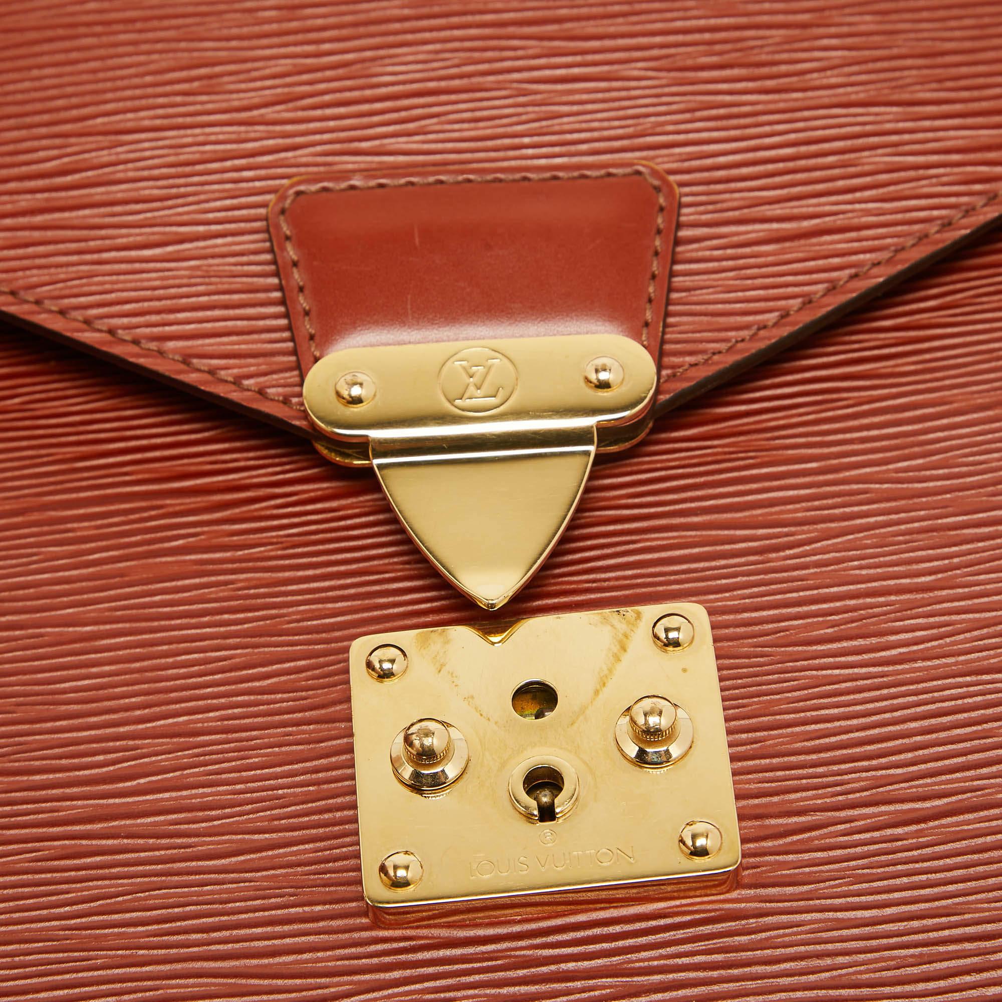 Louis Vuitton Cipango Gold Epi Leather Serviette Conseiller Briefcase For Sale 3