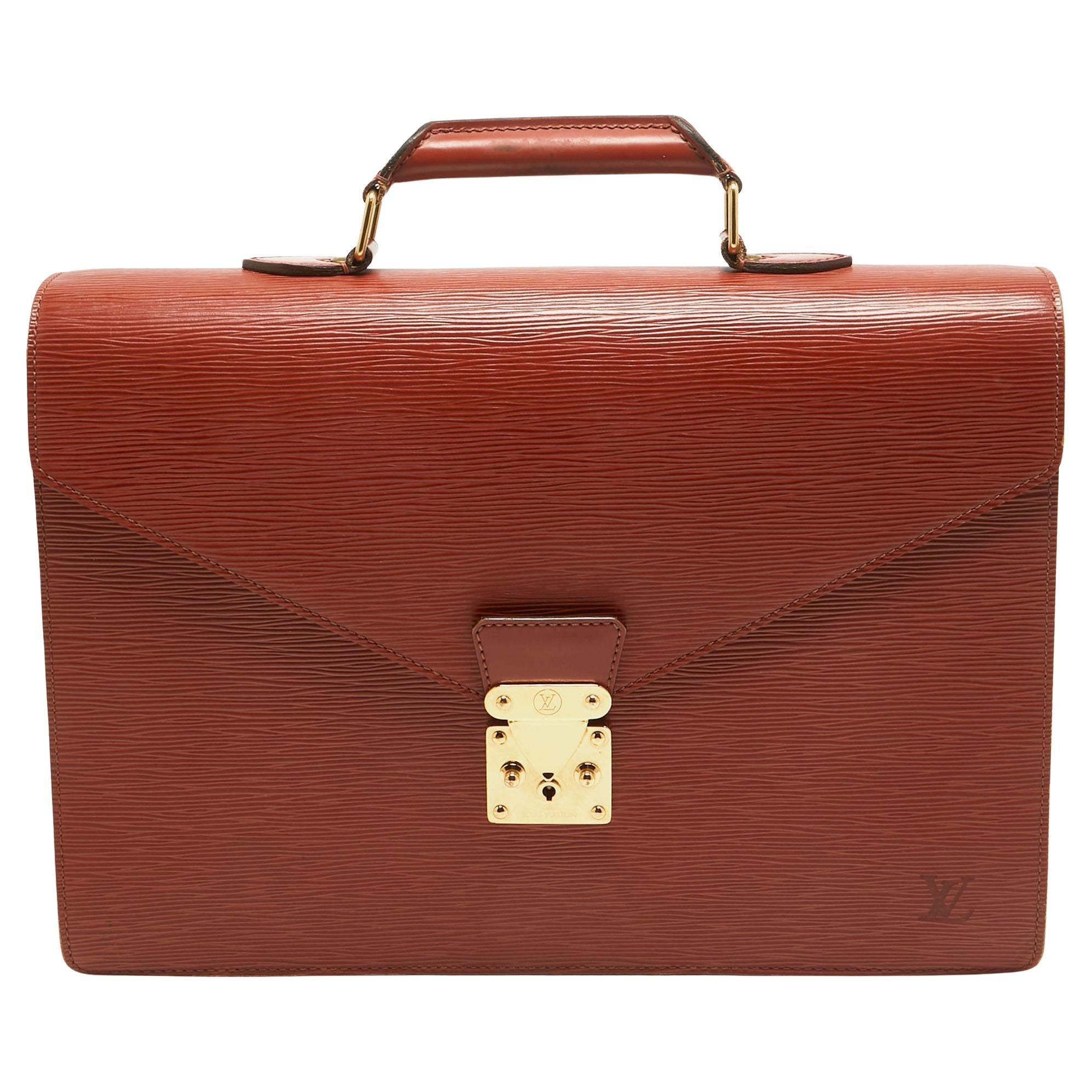 Louis Vuitton Cipango Gold Epi Leather Serviette Conseiller Briefcase