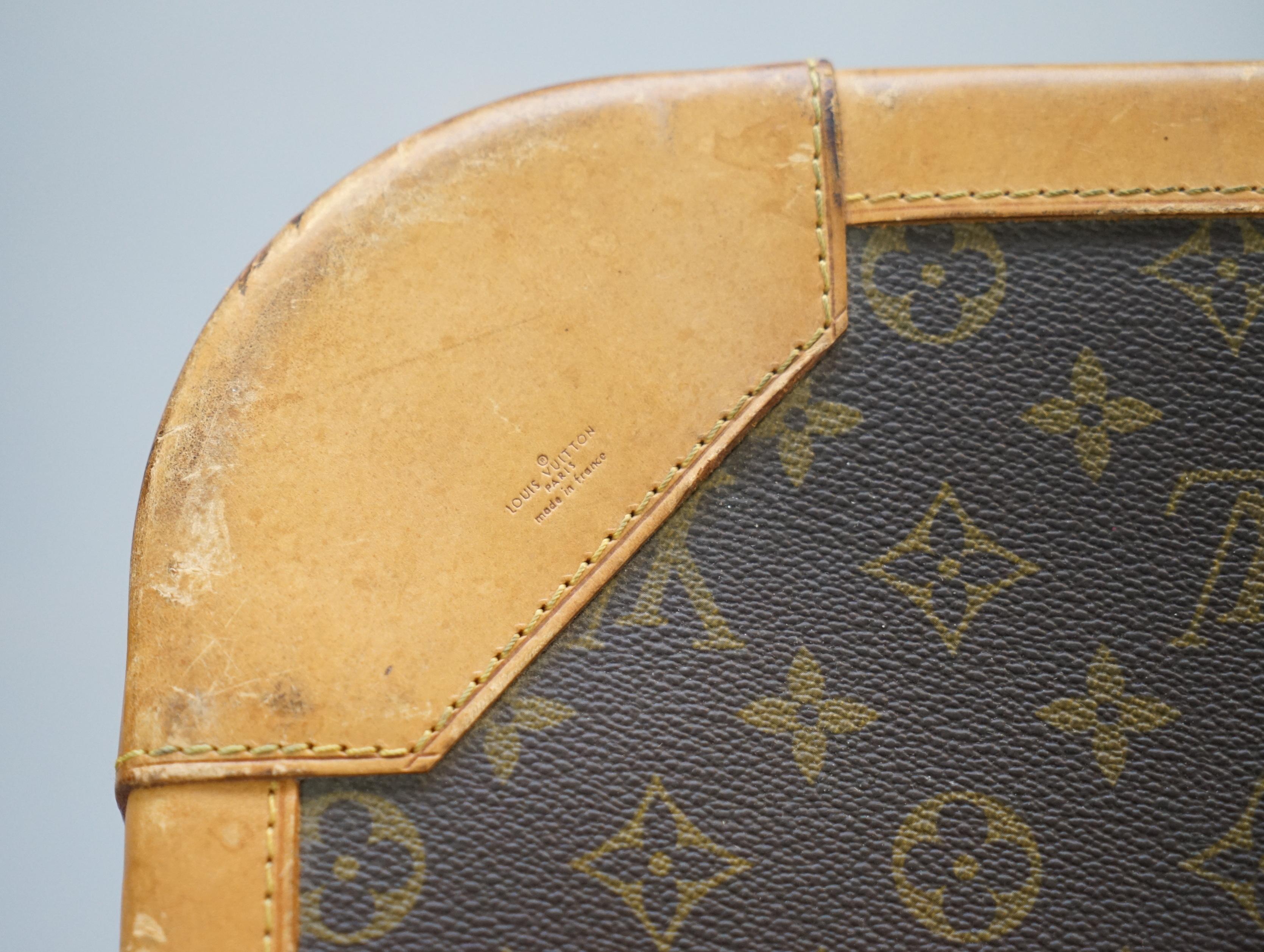 Louis Vuitton circa 1970s Stratos 70 Leather Monogrammed Suitecase LV 3