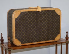 Louis Vuitton circa 1970s Stratos 70 Leather Monogrammed Suitecase LV