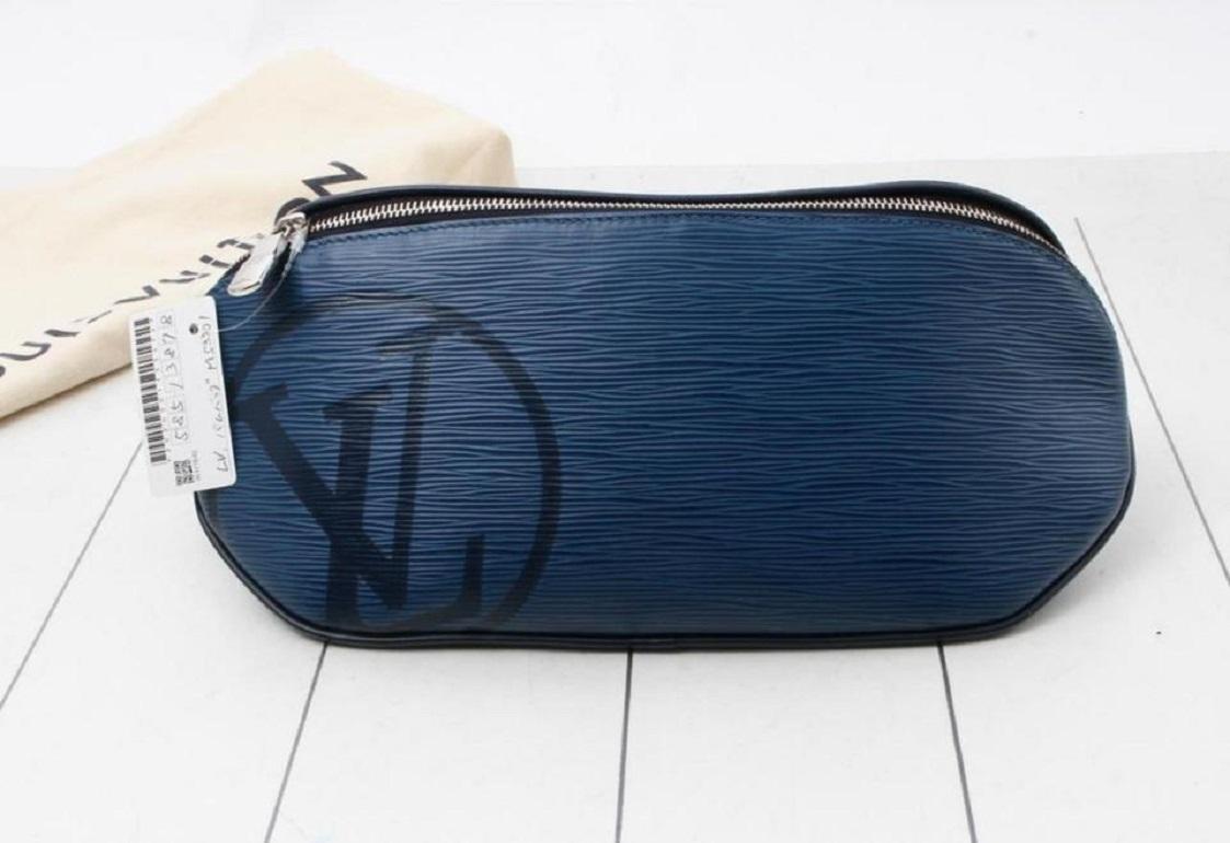 Louis Vuitton Circle Logo Bum Bag Initials Blue Epi Leather 860765 5