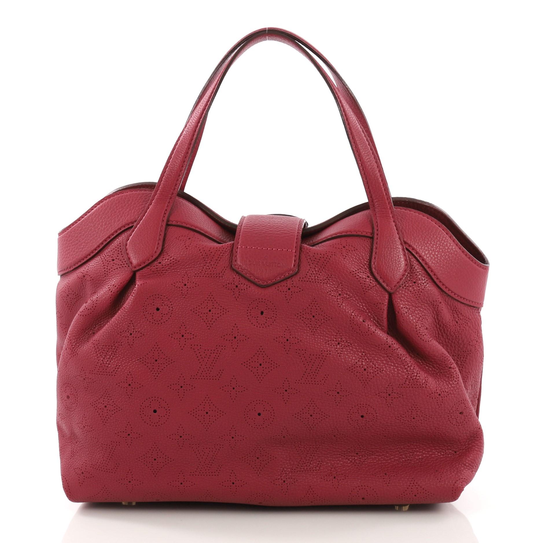 Louis Vuitton Cirrus Handbag Mahina Leather PM In Excellent Condition In NY, NY