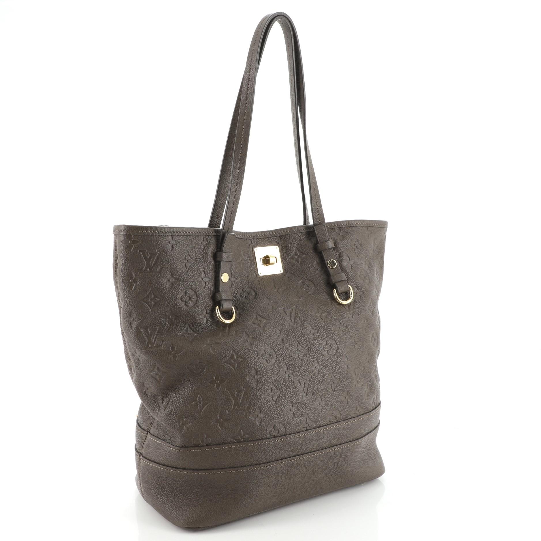 Gray Louis Vuitton Citadine Handbag Monogram Empreinte Leather PM