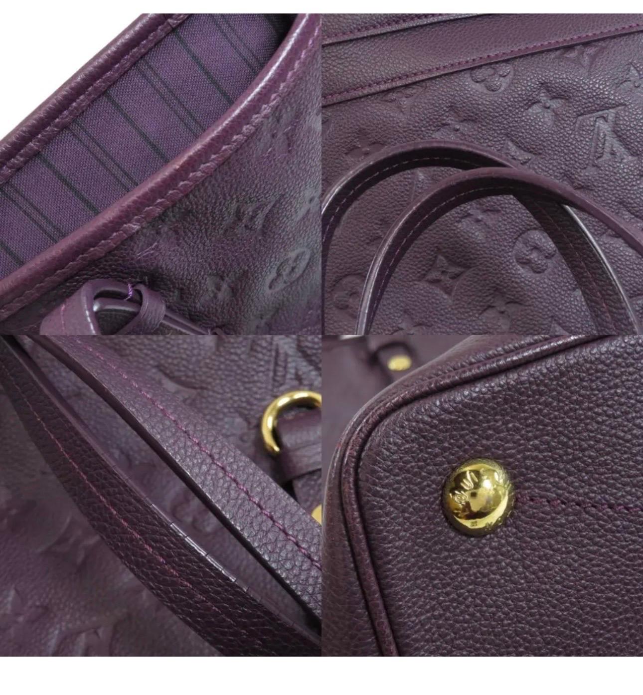 Louis Vuitton Citadine PM Purple Empreinte Leather Shoulder Bag, Excellent Cond 2