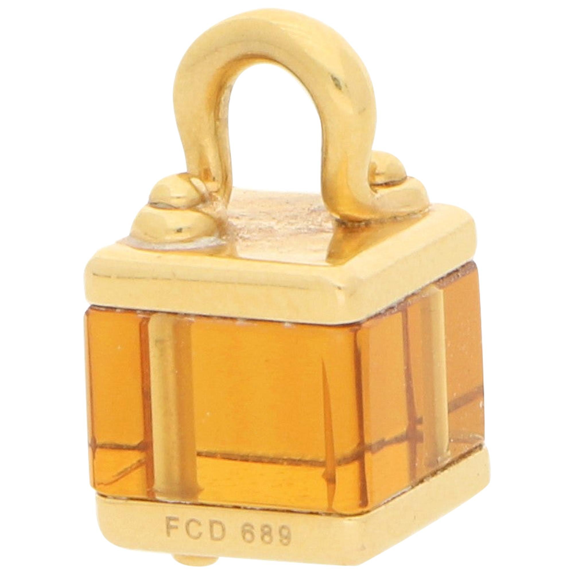 Louis Vuitton Citrine Box Charm in Yellow Gold