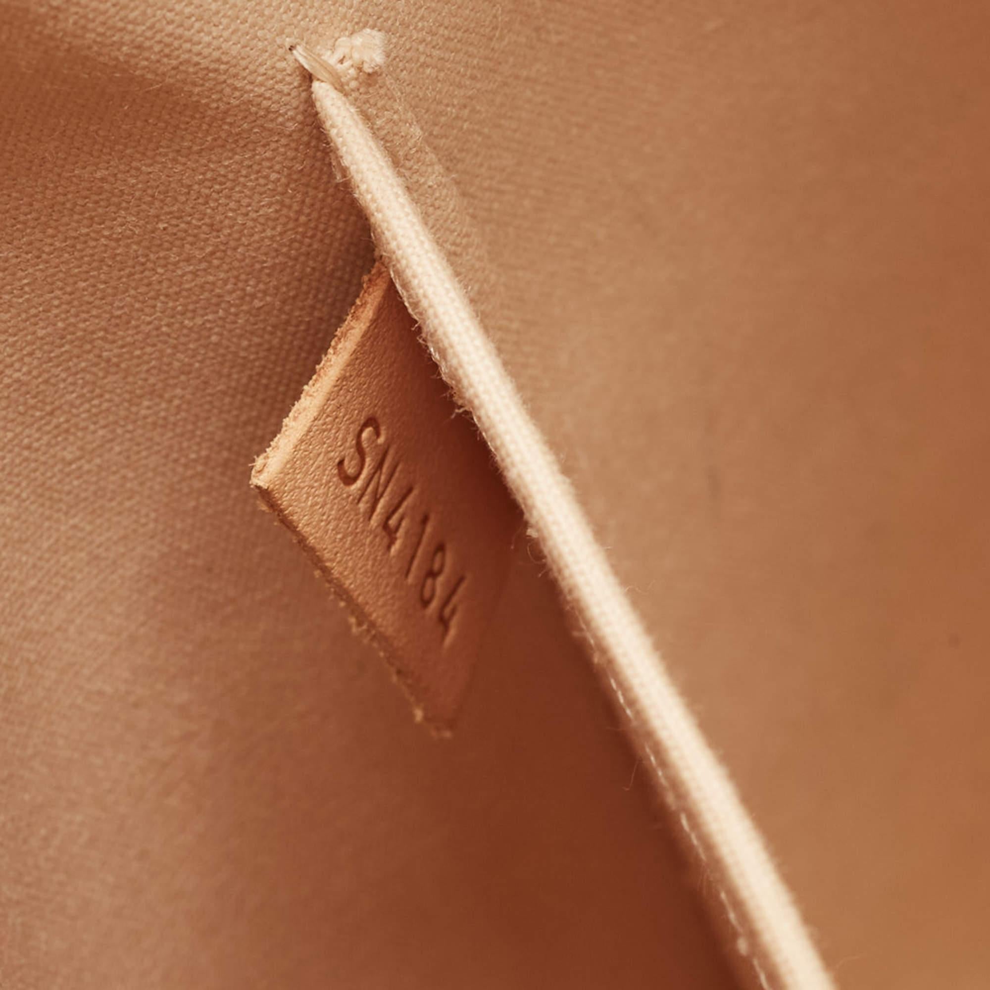 Louis Vuitton Citrine Monogram Vernis Alma PM Bag For Sale 7