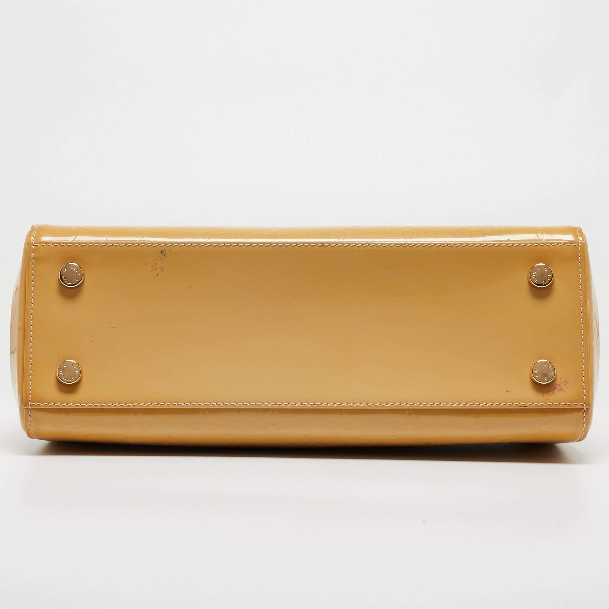 Louis Vuitton Citrine Monogram Vernis Brea MM Bag 6