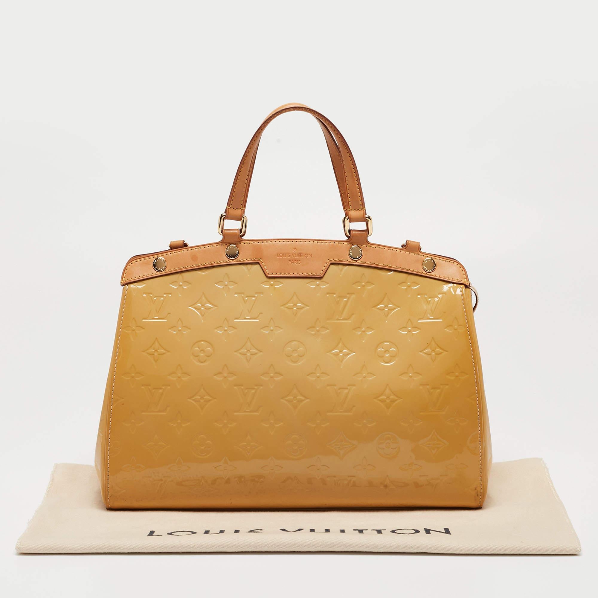 Louis Vuitton Citrine Monogram Vernis Brea MM Bag 9