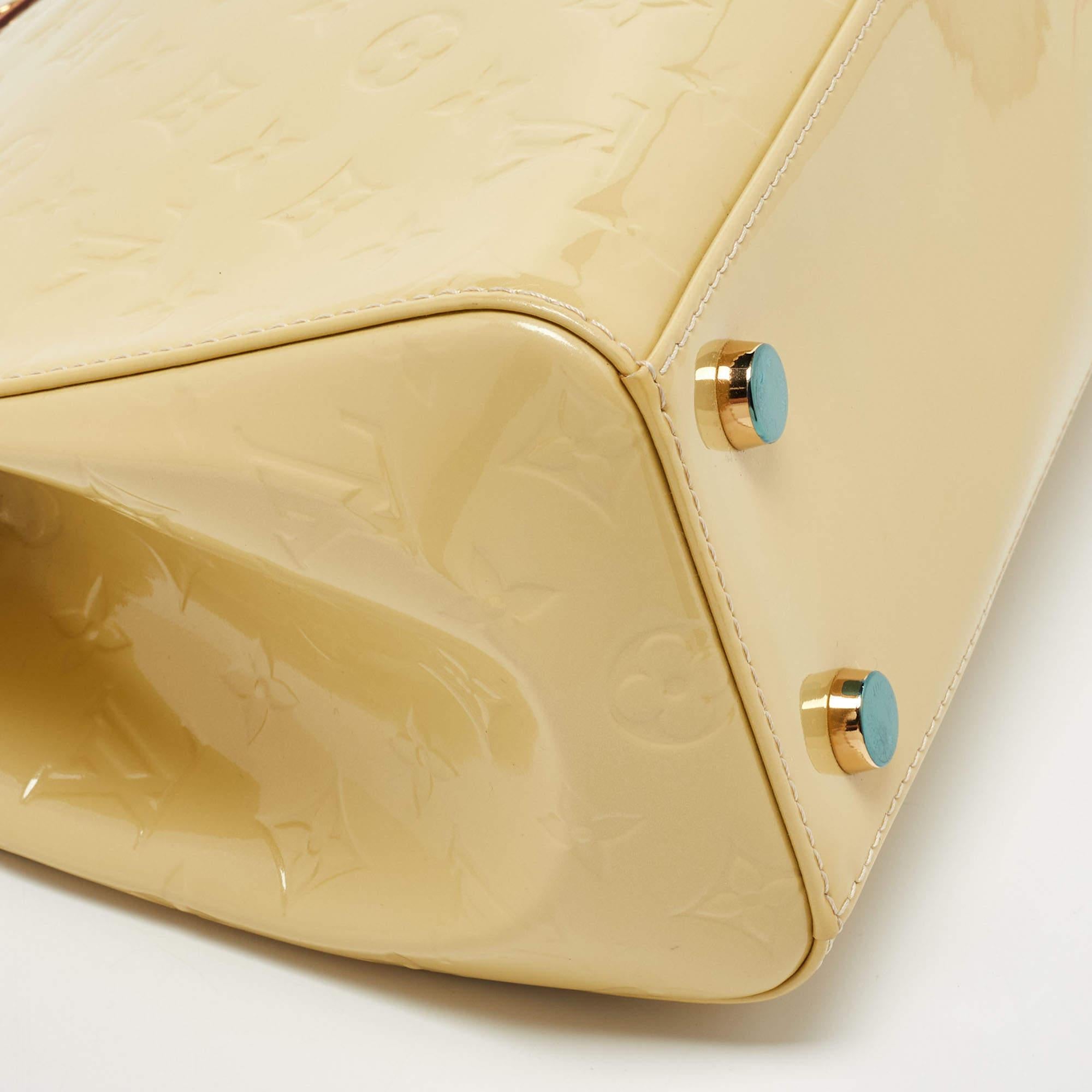 Louis Vuitton Citrine Monogram Vernis Brea MM Bag For Sale 10