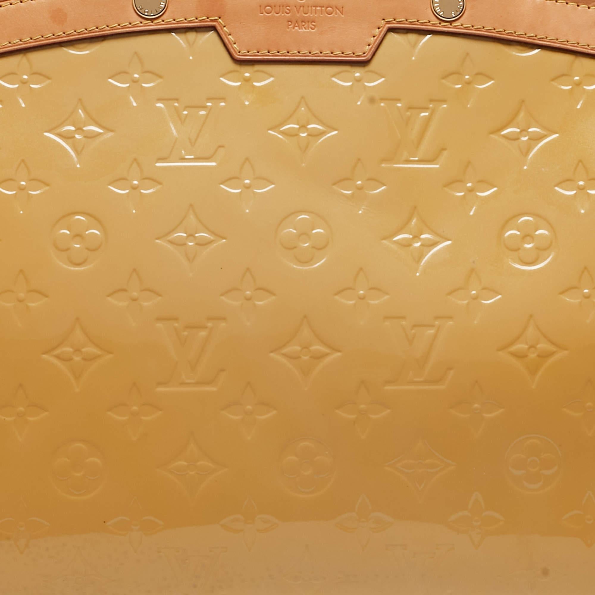 Louis Vuitton Citrine Monogram Vernis Brea MM Bag 11