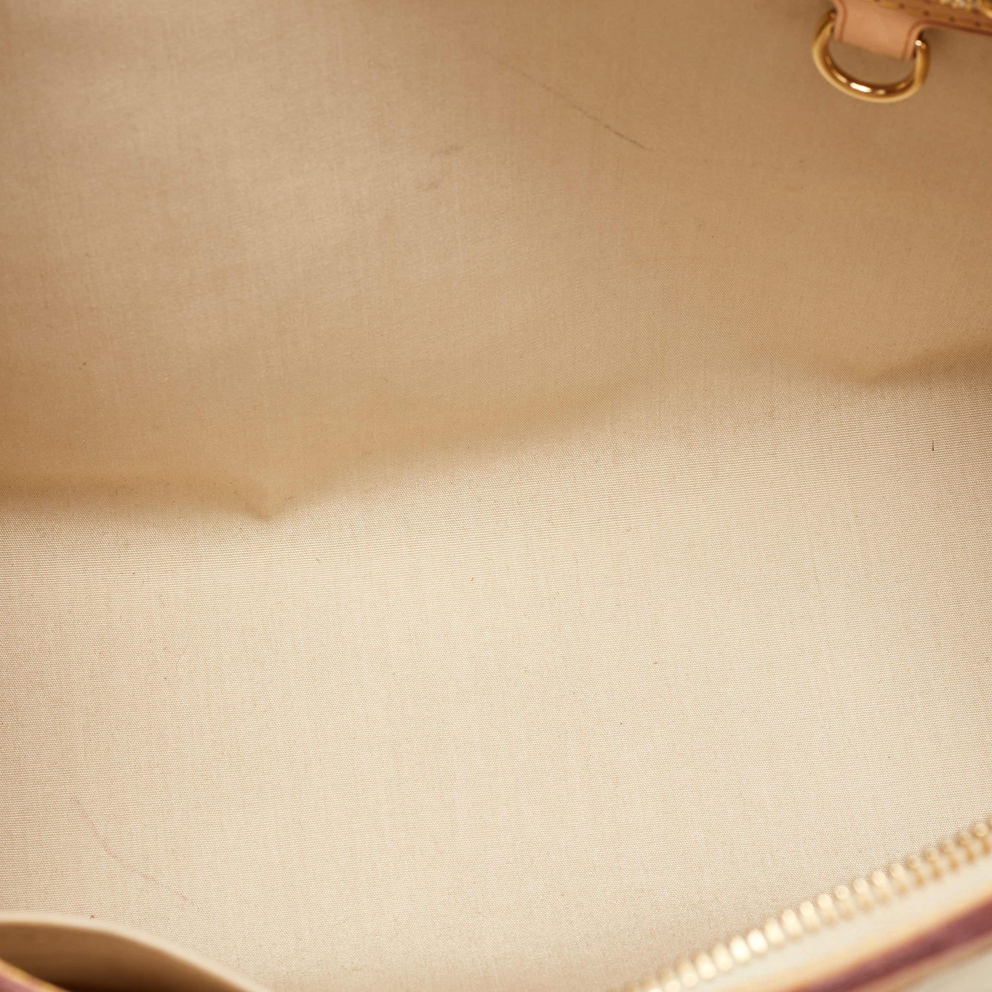 Women's Louis Vuitton Citrine Monogram Vernis Brea MM Bag For Sale