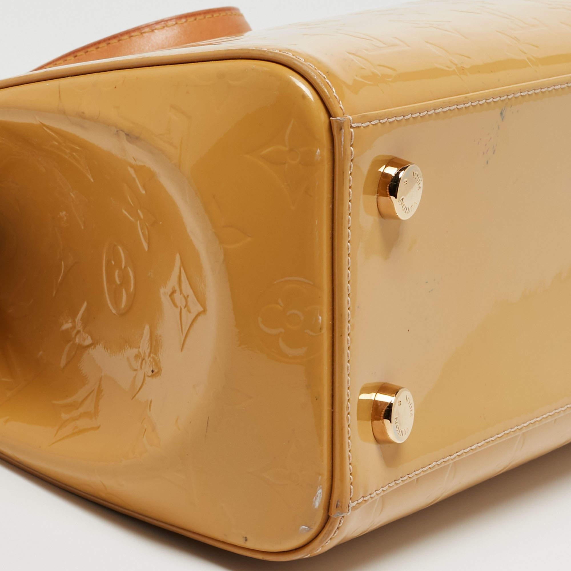 Louis Vuitton Citrine Monogram Vernis Brea MM Bag 4