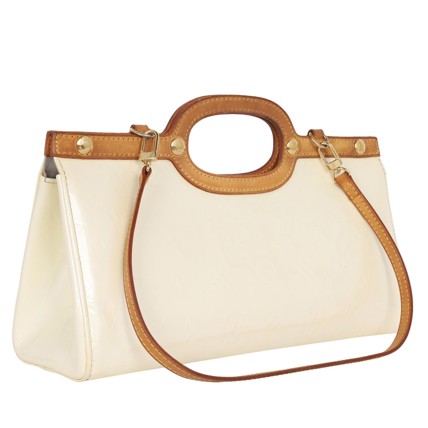 Louis Vuitton Citrine Monogram Vernis Roxbury Bag Beige In Good Condition In Salt Lake Cty, UT