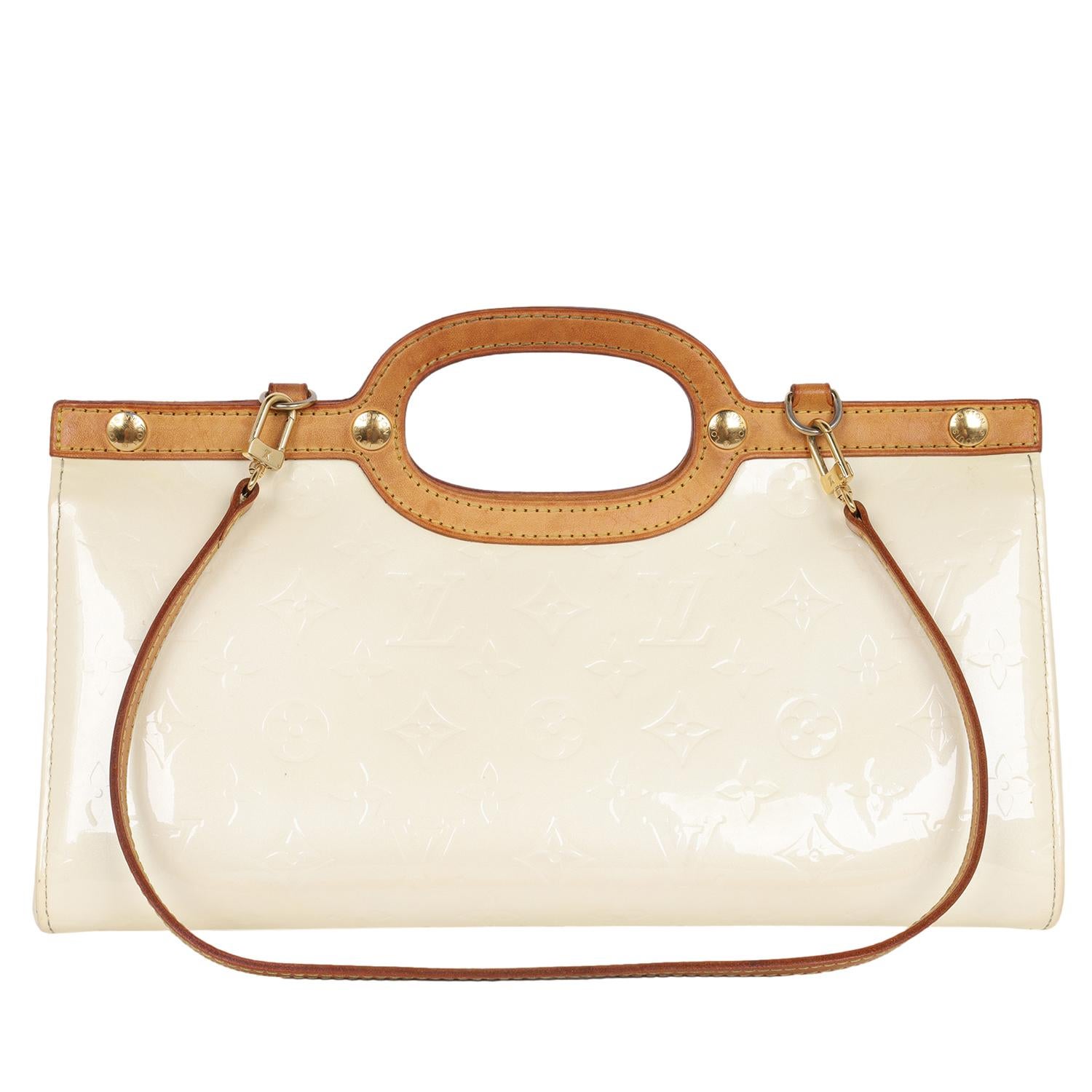 Louis Vuitton Citrine Monogram Vernis Roxbury Bag Beige 2