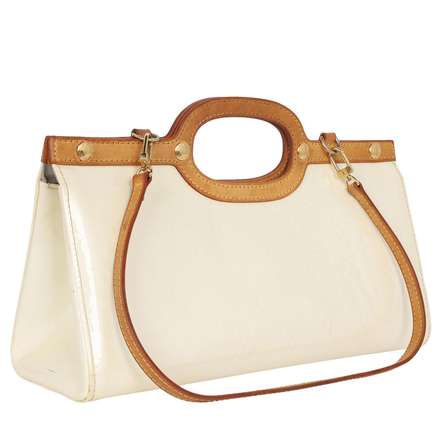 Louis Vuitton Citrine Monogram Vernis Roxbury Bag Beige 3