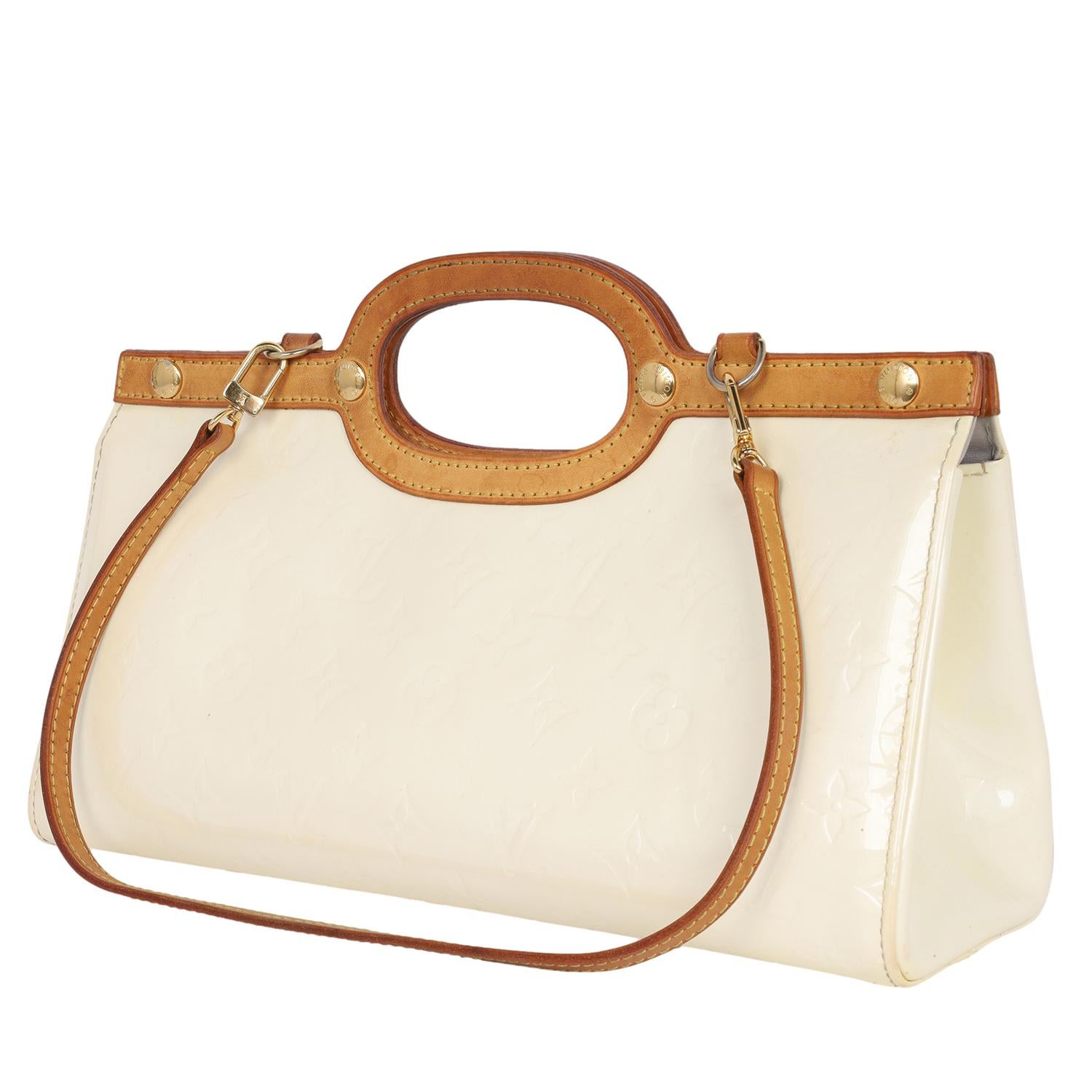 Louis Vuitton Citrine Monogram Vernis Roxbury Bag Beige 4