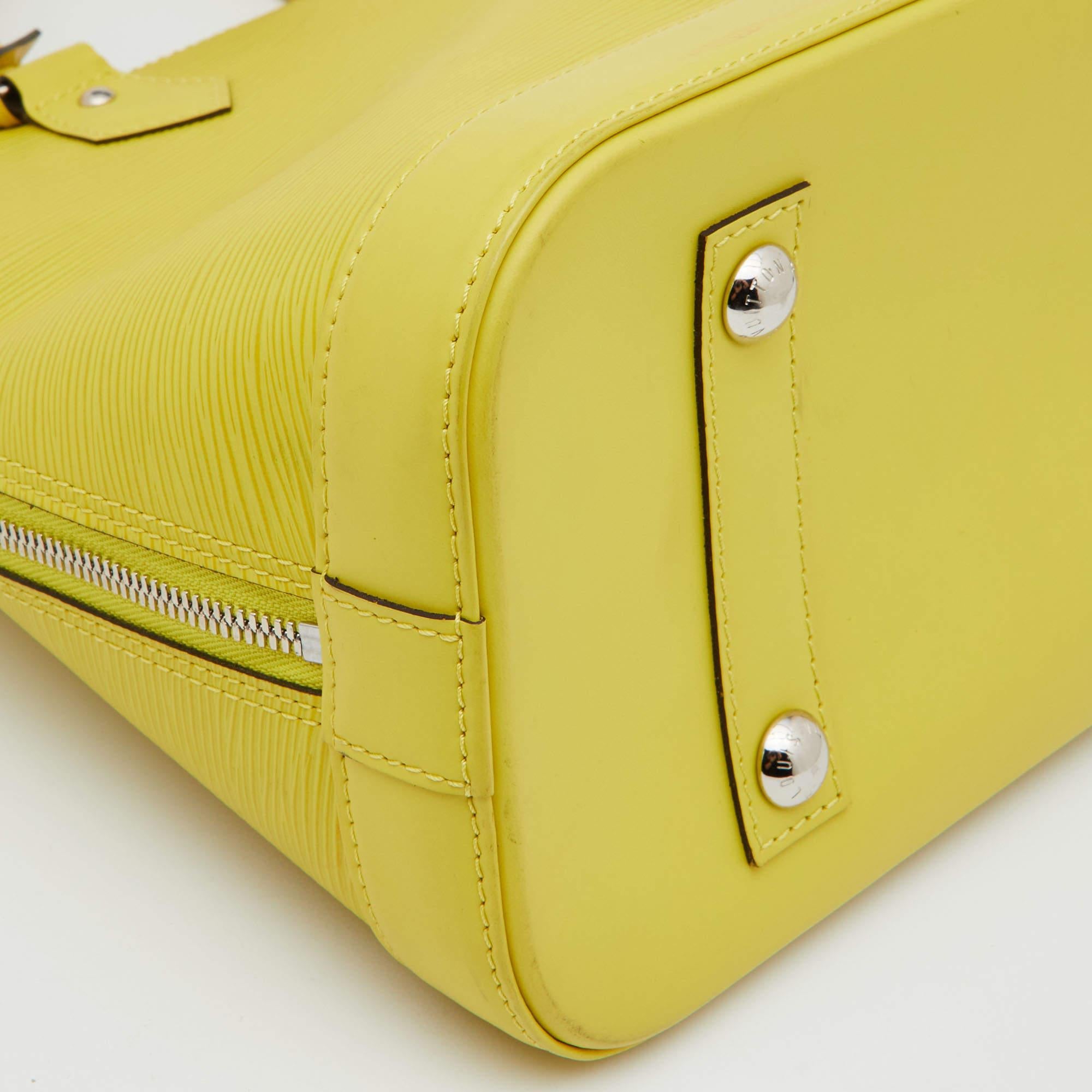 Louis Vuitton Citron Epi Leather Alma PM Bag 9