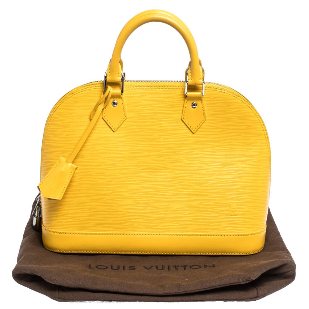 Louis Vuitton Citron Epi Leather Alma PM Bag 6