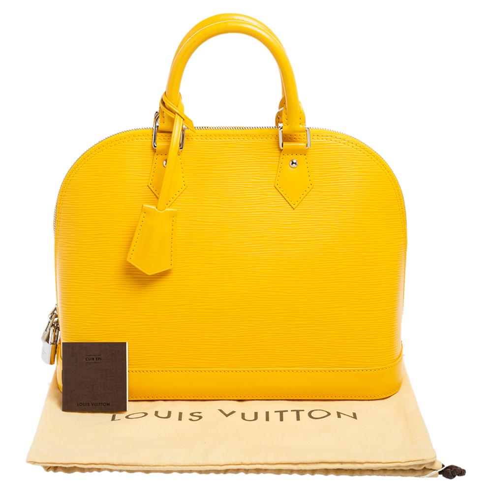 Louis Vuitton Citron Epi Leather Alma PM Bag 7