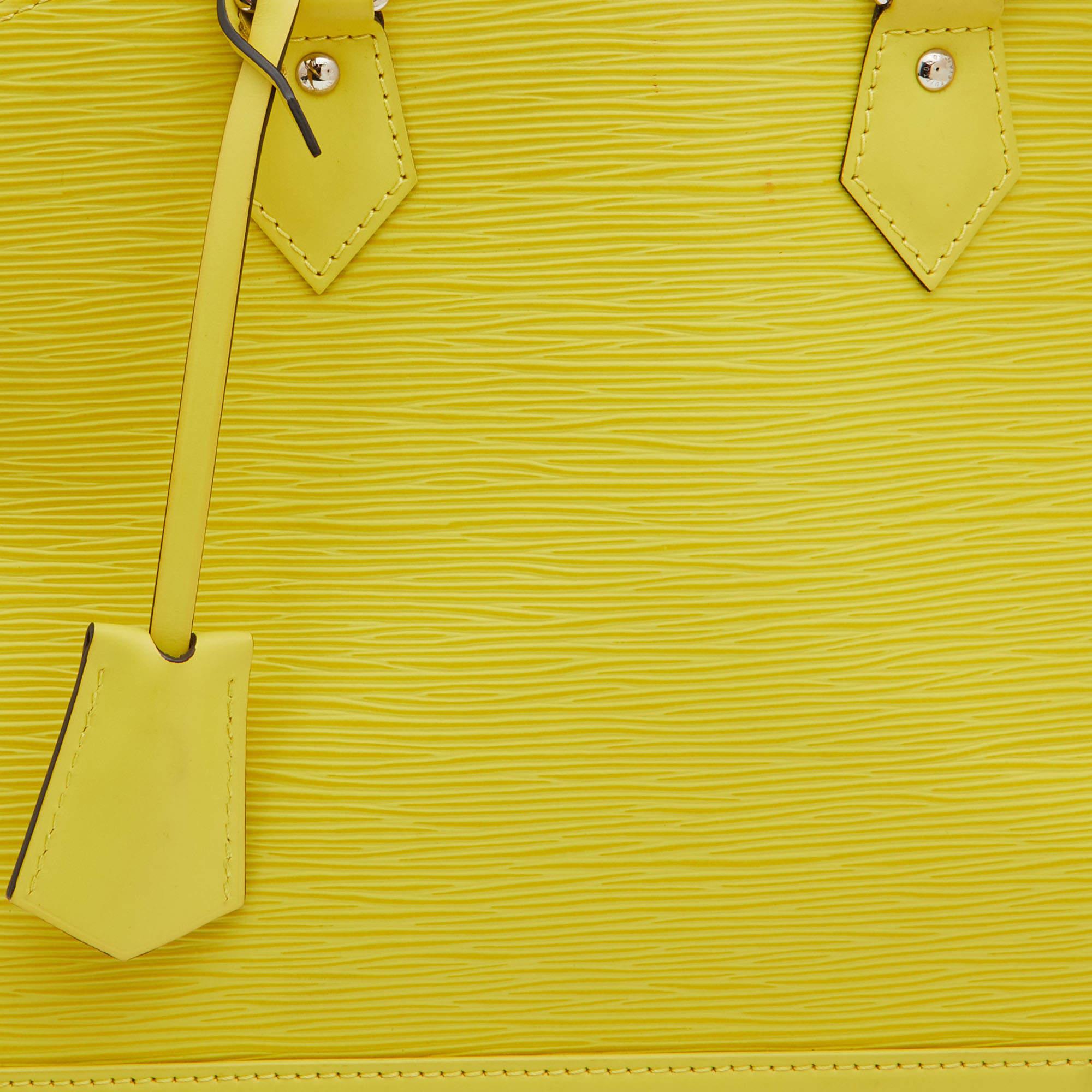 Louis Vuitton Citron Epi Leather Alma PM Bag 11