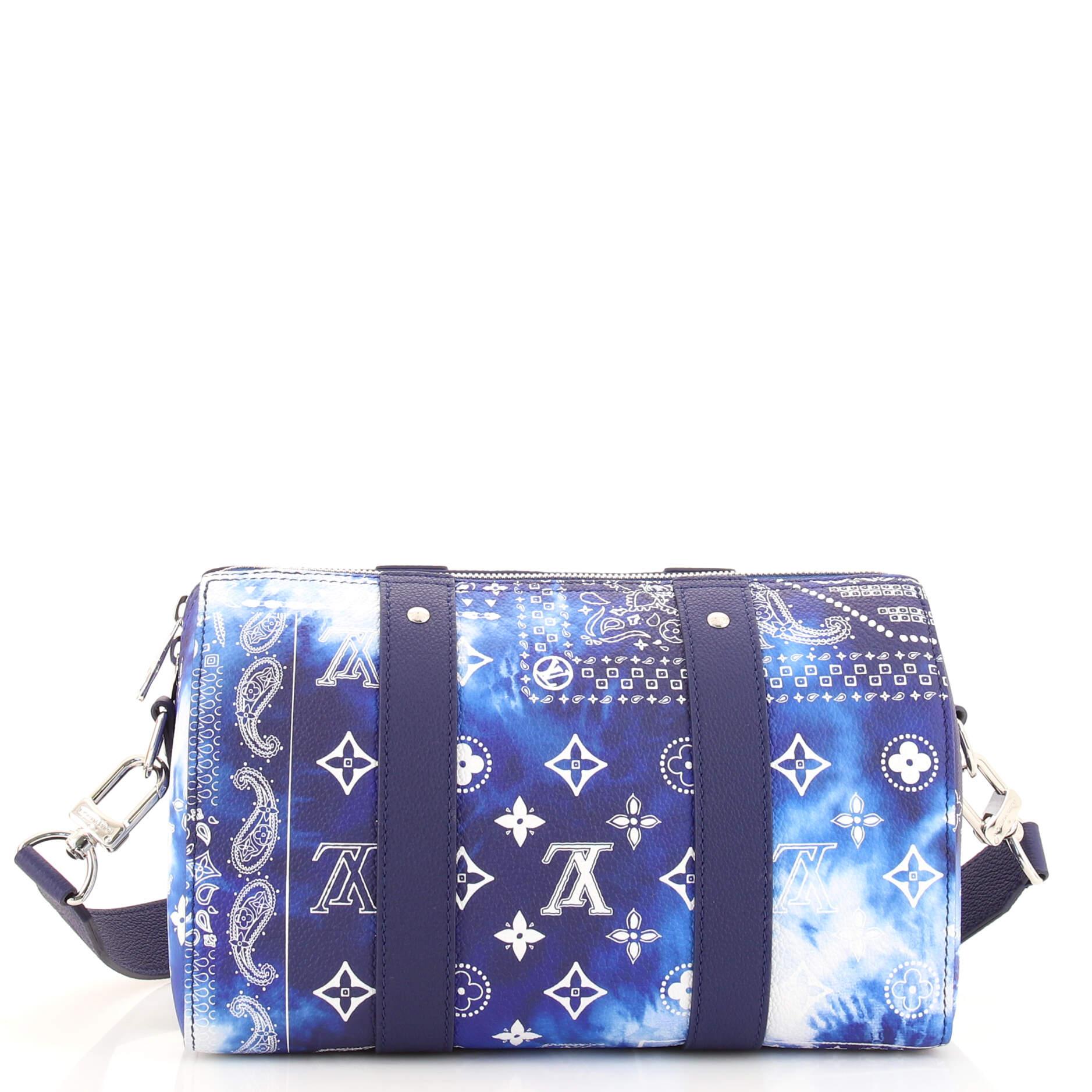 Louis Vuitton City Keepall Bag Limited Edition Monogram Bandana Leather In Good Condition In NY, NY