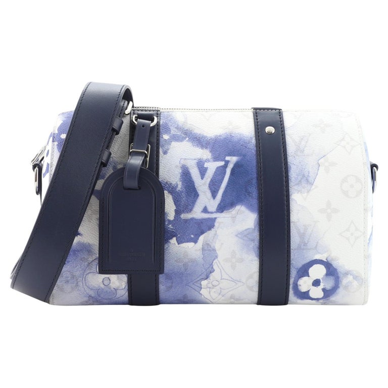 Louis Vuitton Limited Edition Blue Watercolor Monogram Coated