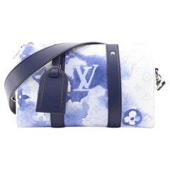 Louis Vuitton City Keepall Damier Stripes Shoulder Bag Gradient Blue