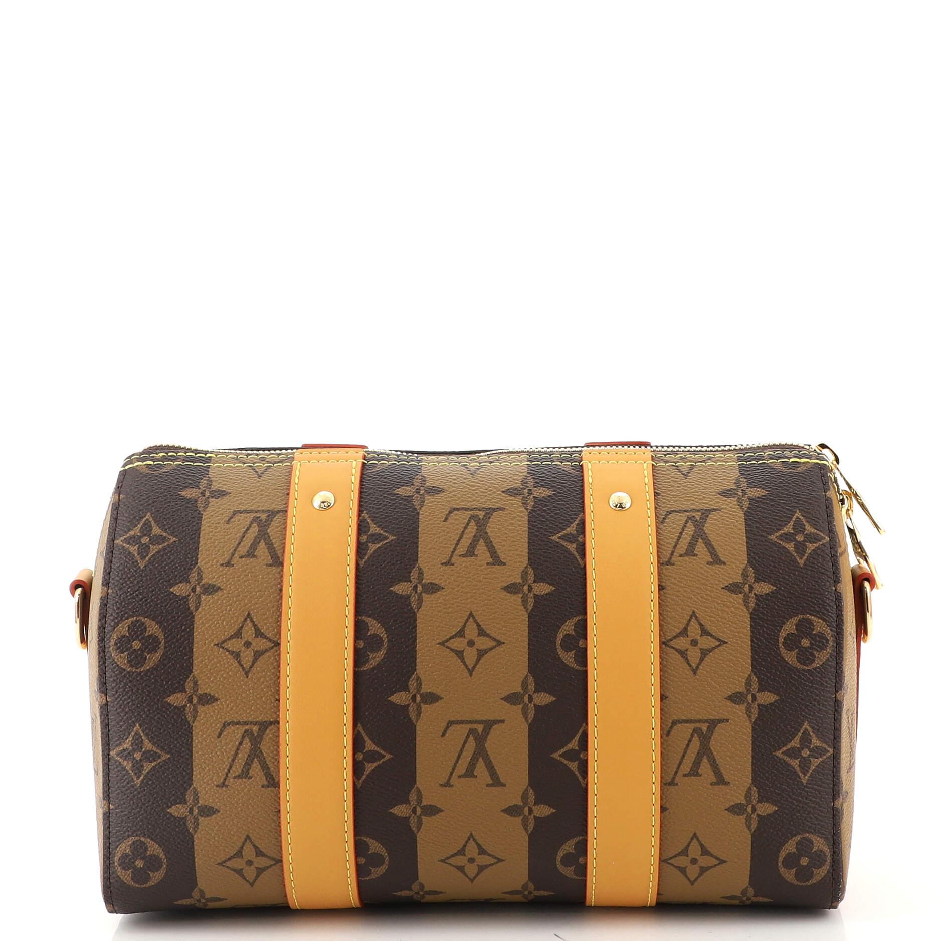 Louis Vuitton City Keepall Bag Limited Edition Stripes Monogram Canvas In Good Condition In NY, NY