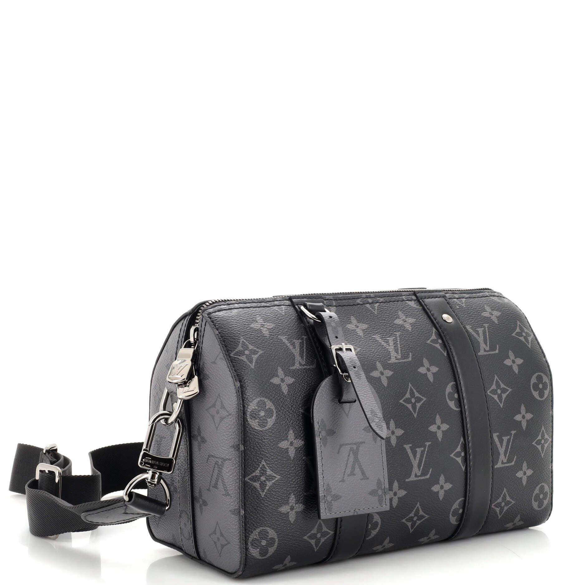 Louis Vuitton Keepall Bandouliere 55 Sunrise Monogram Eclipse  Black/Grey/Multi in Coated Canvas with Silver-tone - US