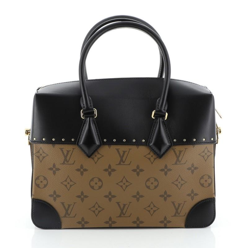 Black Louis Vuitton City Malle Handbag Reverse Monogram Canvas And Leather MM