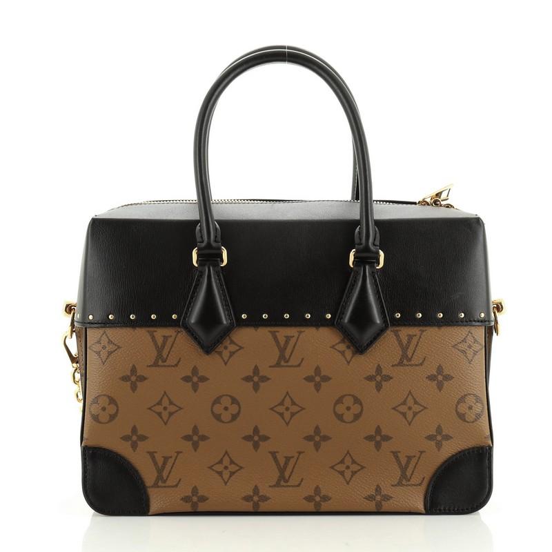 Black Louis Vuitton City Malle Handbag Reverse Monogram Canvas and Leather MM