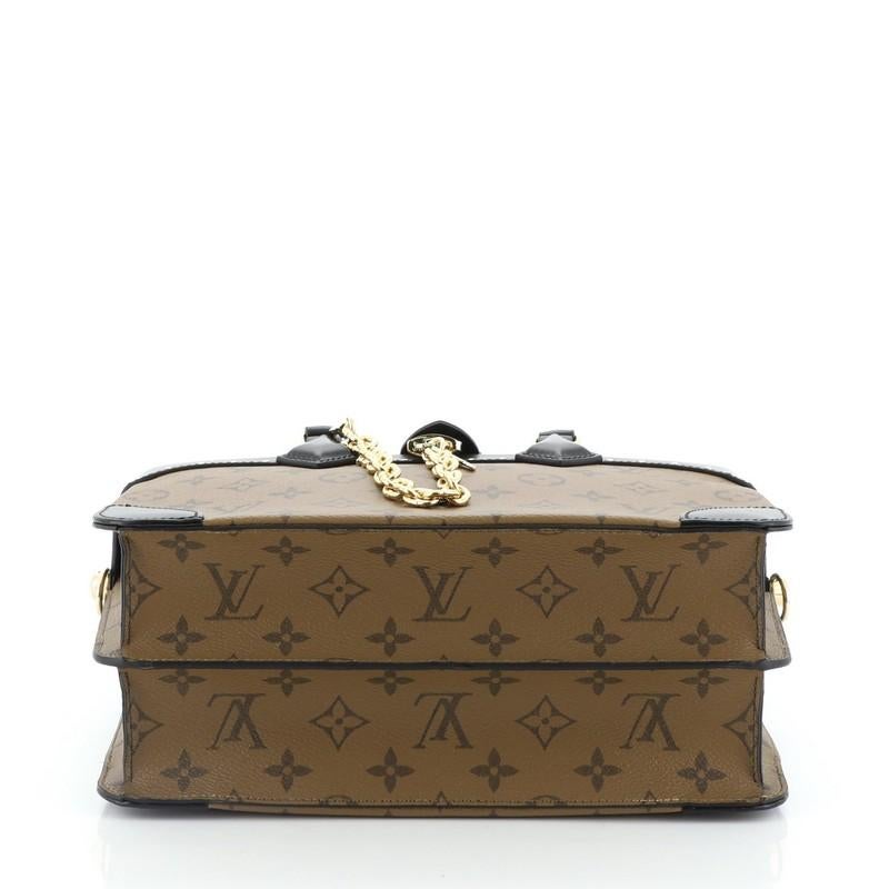 Louis Vuitton City Malle Handbag Reverse Monogram Canvas And Leather MM In Good Condition In NY, NY