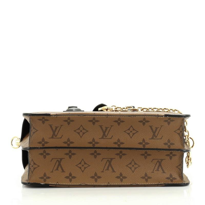 Louis Vuitton City Malle Handbag Reverse Monogram Canvas and Leather MM In Good Condition In NY, NY