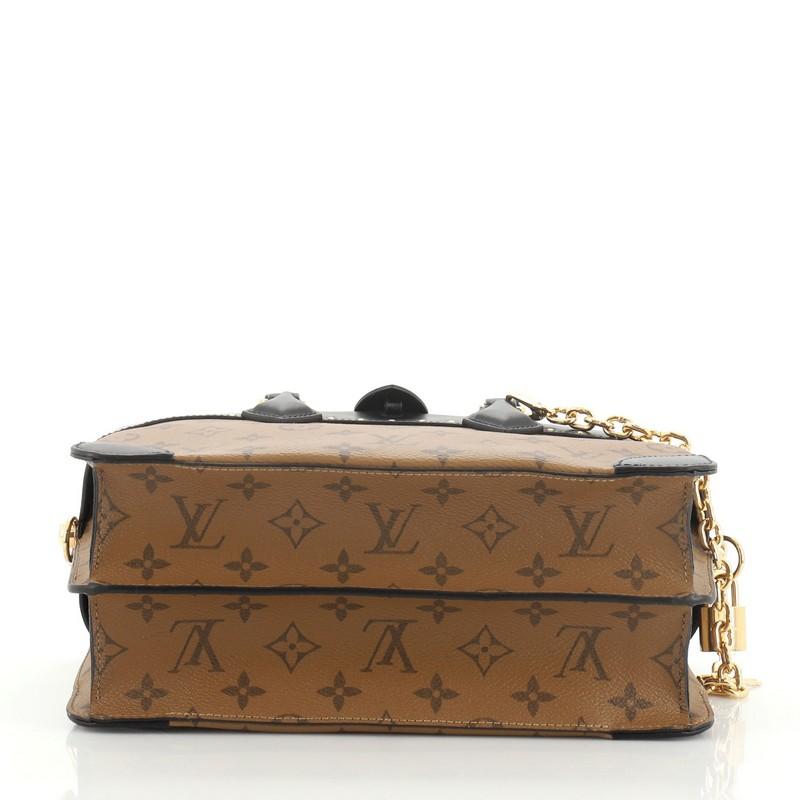 Louis Vuitton City Malle Handbag Reverse Monogram Canvas and Leather MM In Good Condition In NY, NY