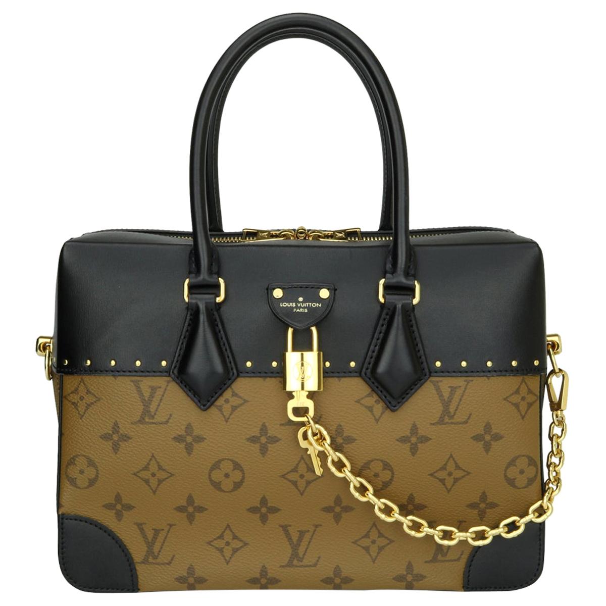 Louis Vuitton City Malle MM Bag Reverse Monogram with Gold Hardware 2018