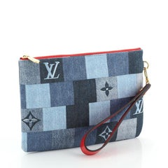 Louis Vuitton City Pouch Damier und Monogramm Patchwork Denim