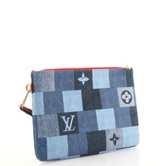 Louis Vuitton City Pouch Damier and Monogram Patchwork Denim