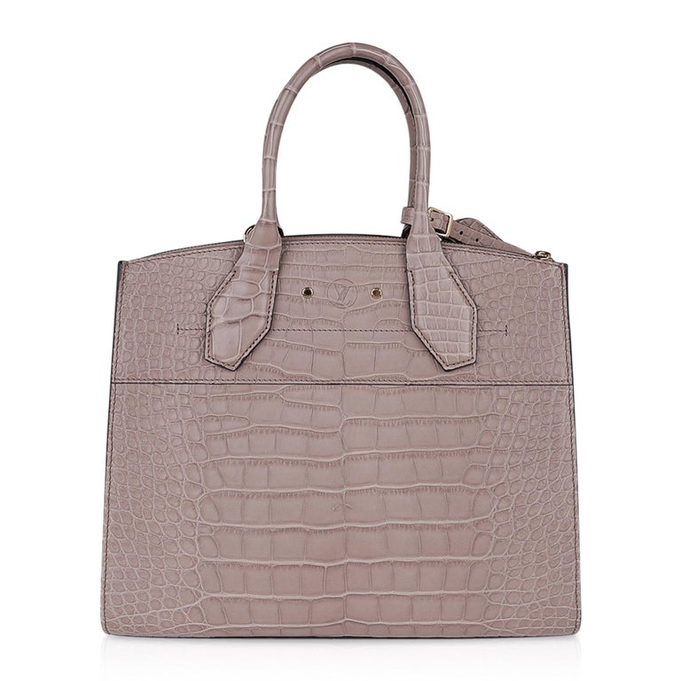 Louis Vuitton City Steamer Bag Taupe Matte Crocodile Limited Edition New  w/Box at 1stDibs  crocodile skin city steamer, louis vuitton city steamer  limited edition, crocodile-skin city steamer satchel