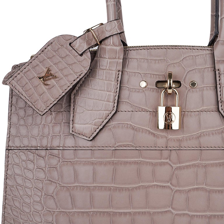Louis Vuitton City Steamer Bag Taupe Matte Crocodile Limited Edition New  w/Box at 1stDibs  crocodile skin city steamer, louis vuitton city steamer  limited edition, crocodile-skin city steamer satchel