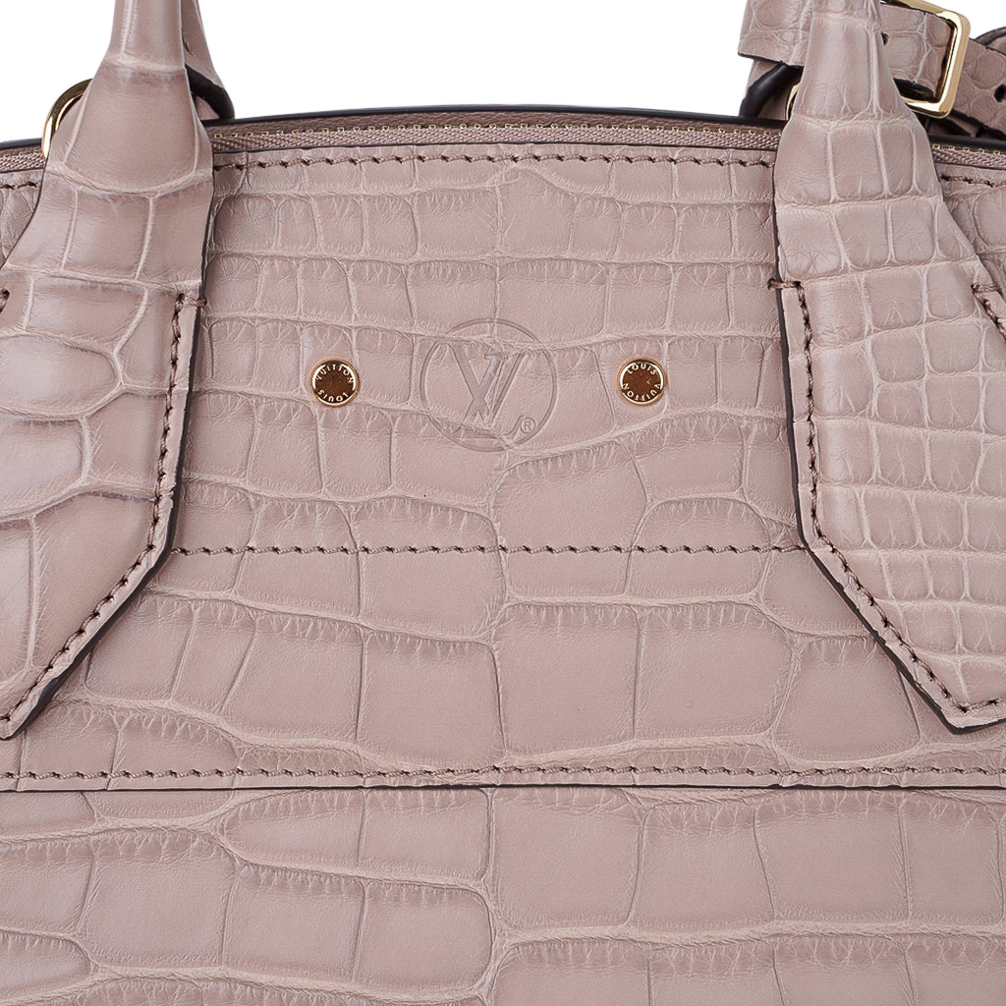 Louis Vuitton City Steamer Bag Taupe Mattes Krokodil Limitierte Auflage  im Angebot 6