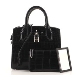 Louis Vuitton City Steamer Handbag Crocodile Mini