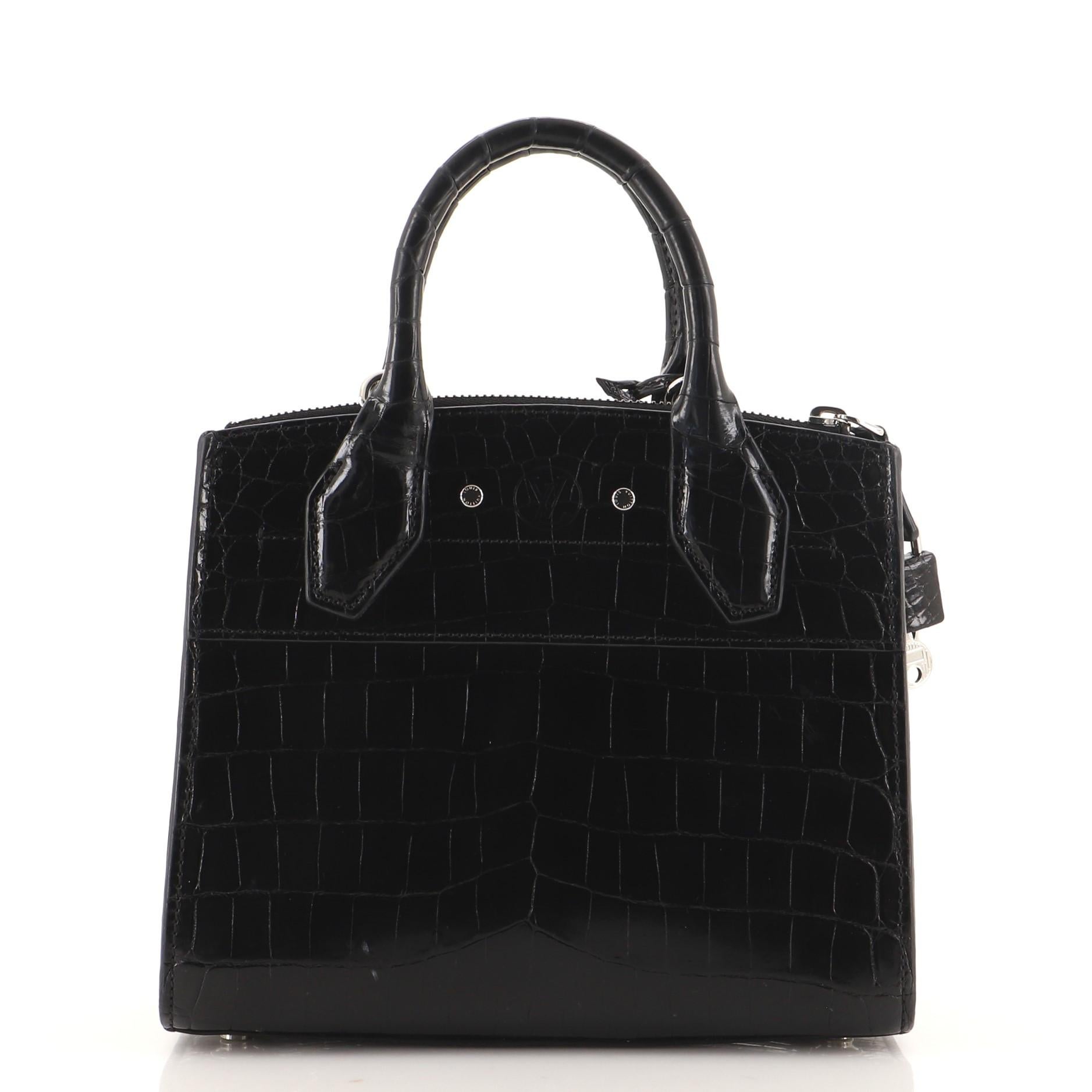 Louis Vuitton City Steamer Handbag Crocodile Mini In Fair Condition In NY, NY