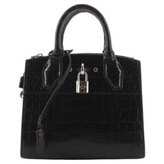 Louis Vuitton City Steamer Handbag Crocodile Mini