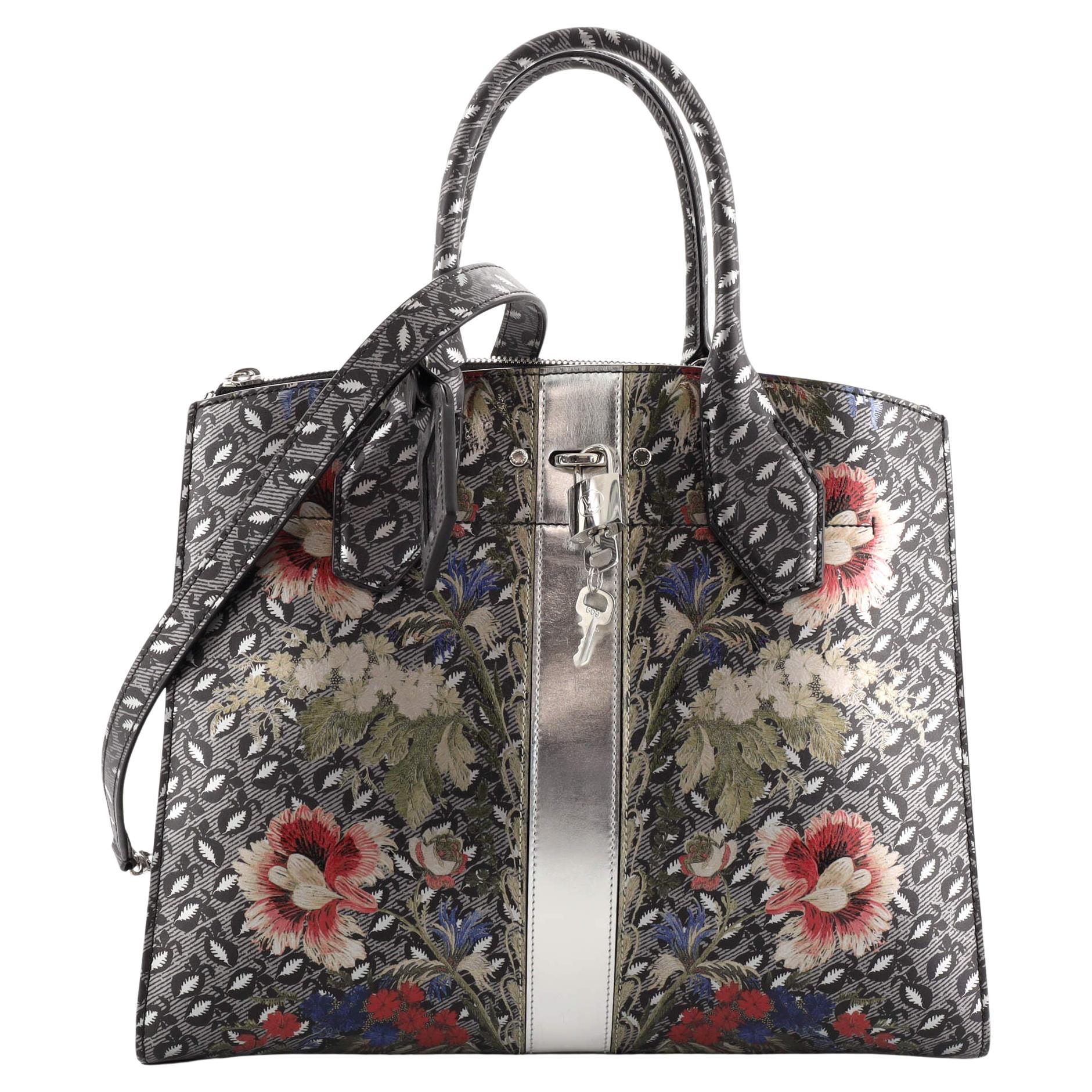 Louis Vuitton OnTheGo MM Floral Pattern Silver in Coated Canvas/Leather  with Gold-tone - US