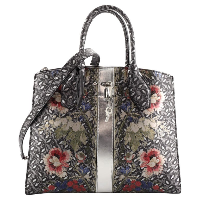 Louis Vuitton City Steamer Handbag Floral Printed Epi Leather MM