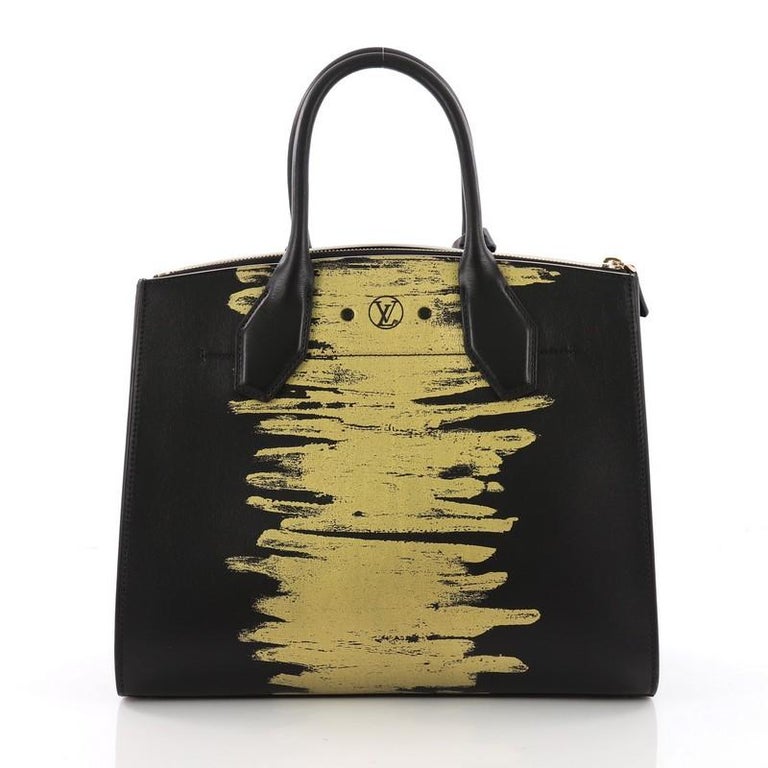 Louis Vuitton City Steamer Handbag Golden Light Print Leather MM at 1stdibs