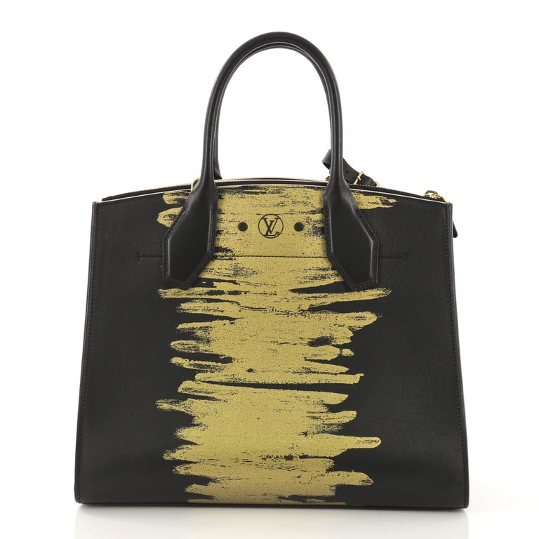 Louis Vuitton City Steamer Handbag Golden Light Print Leather MM at 1stdibs